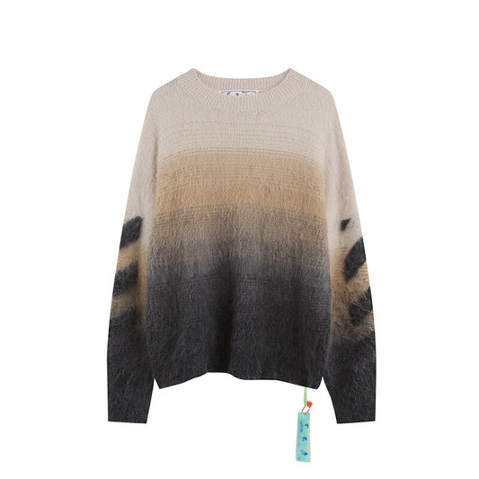 OFF WHITE GRADIENT EFFECT SWEATER