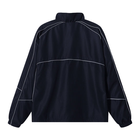 SUPREME FW24 WEEK11 REFLECTIVE PIPING BLUE PULLOVER