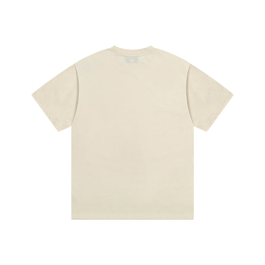 AMI PARIS BEIGE AND RED T-SHIRT