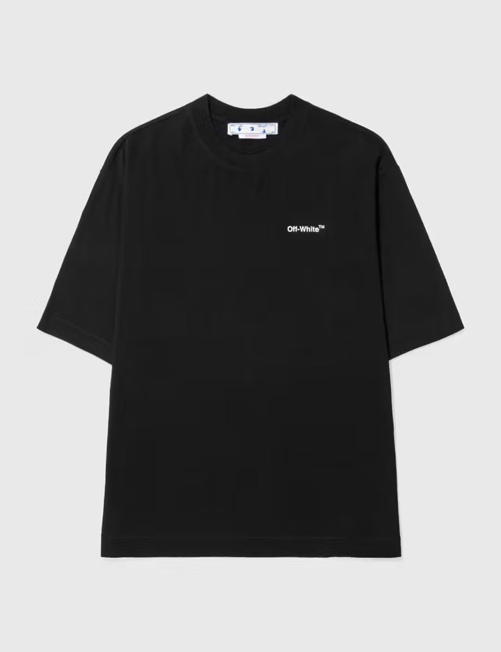 OFF WHITE CARAVAGGIO THE CROWING WITH TORNS BLACK T-SHIRT