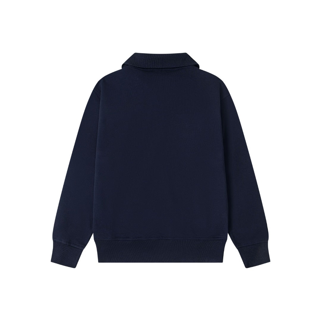 STUSSY MEDIUM ZIP BLUE SWEATER