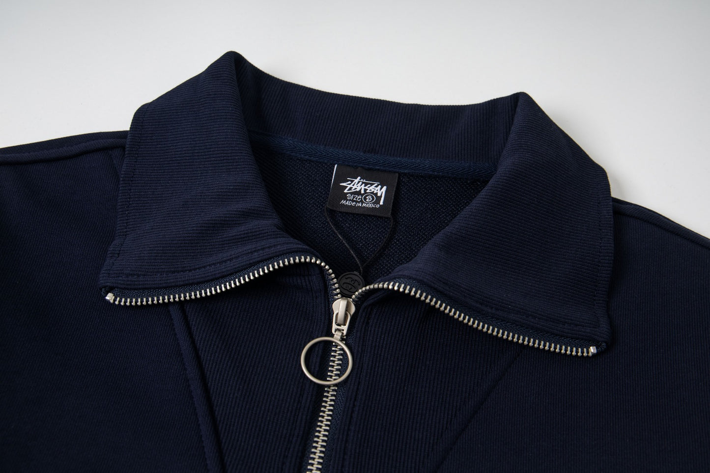 STUSSY MEDIUM ZIP BLUE SWEATER