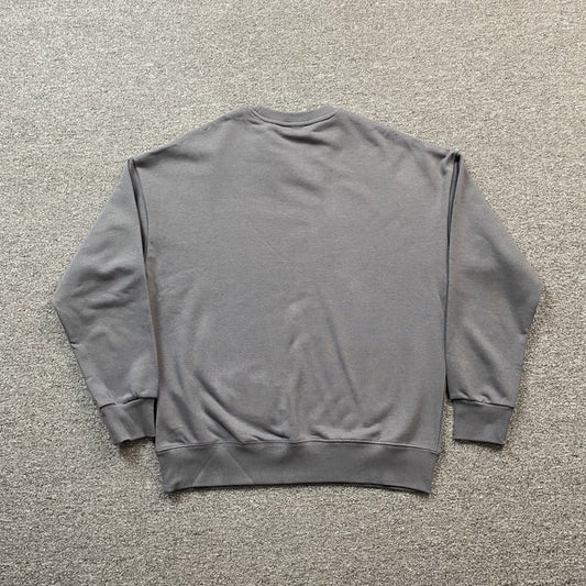 OFF WHITE FADED LOGO PRINT CREWNECK GREY