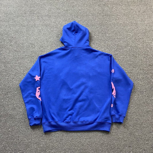 SP5DER BELUGA HEATHER BLUE HOODIE