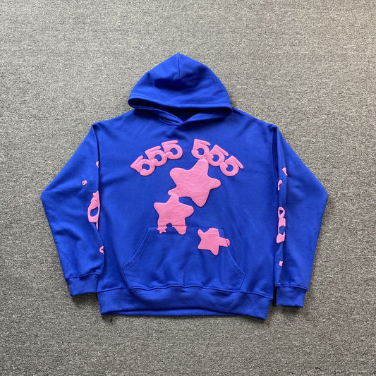 SP5DER BELUGA HEATHER BLUE HOODIE