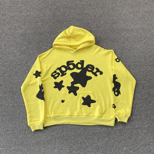 SP5DER BELUGA HEATHER YELLOW HOODIE