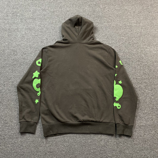 SP5DER BELUGA SLATE GREY GREEN HOODIE