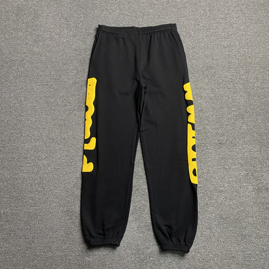 SP5DER BELUGA ONYX YELLOW PANTS