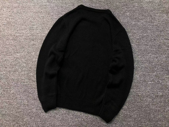 STUSSY CURLY S BLACK SWEATER