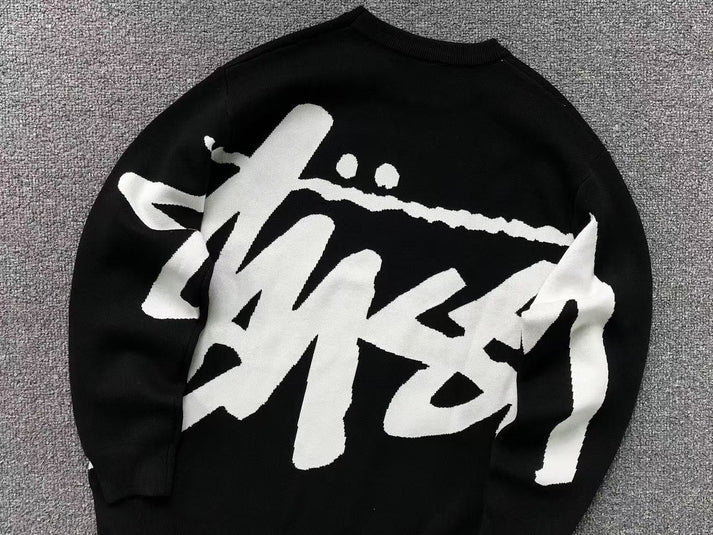 STUSSY STOCK BLACK SWEATER