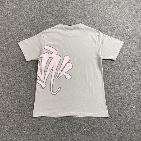 SYNA WORLD SYNA LOGO GREY AND PINK T-SHIRT