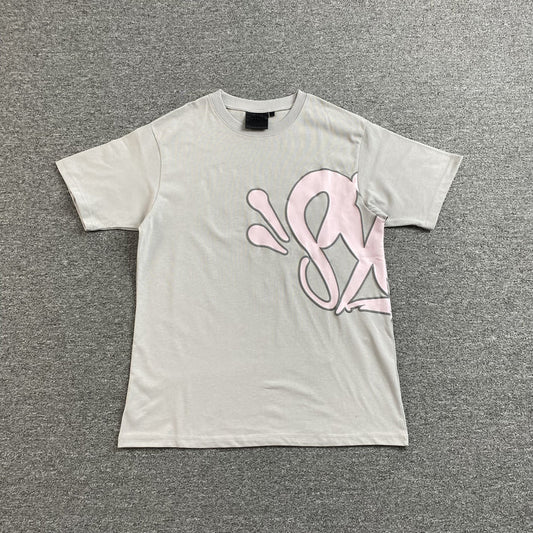 SYNA WORLD SYNA LOGO GREY AND PINK T-SHIRT