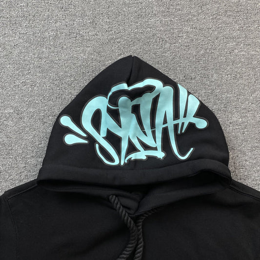 SYNA WORLD SYNA LOGO BLACK AND BLUE HOODIE
