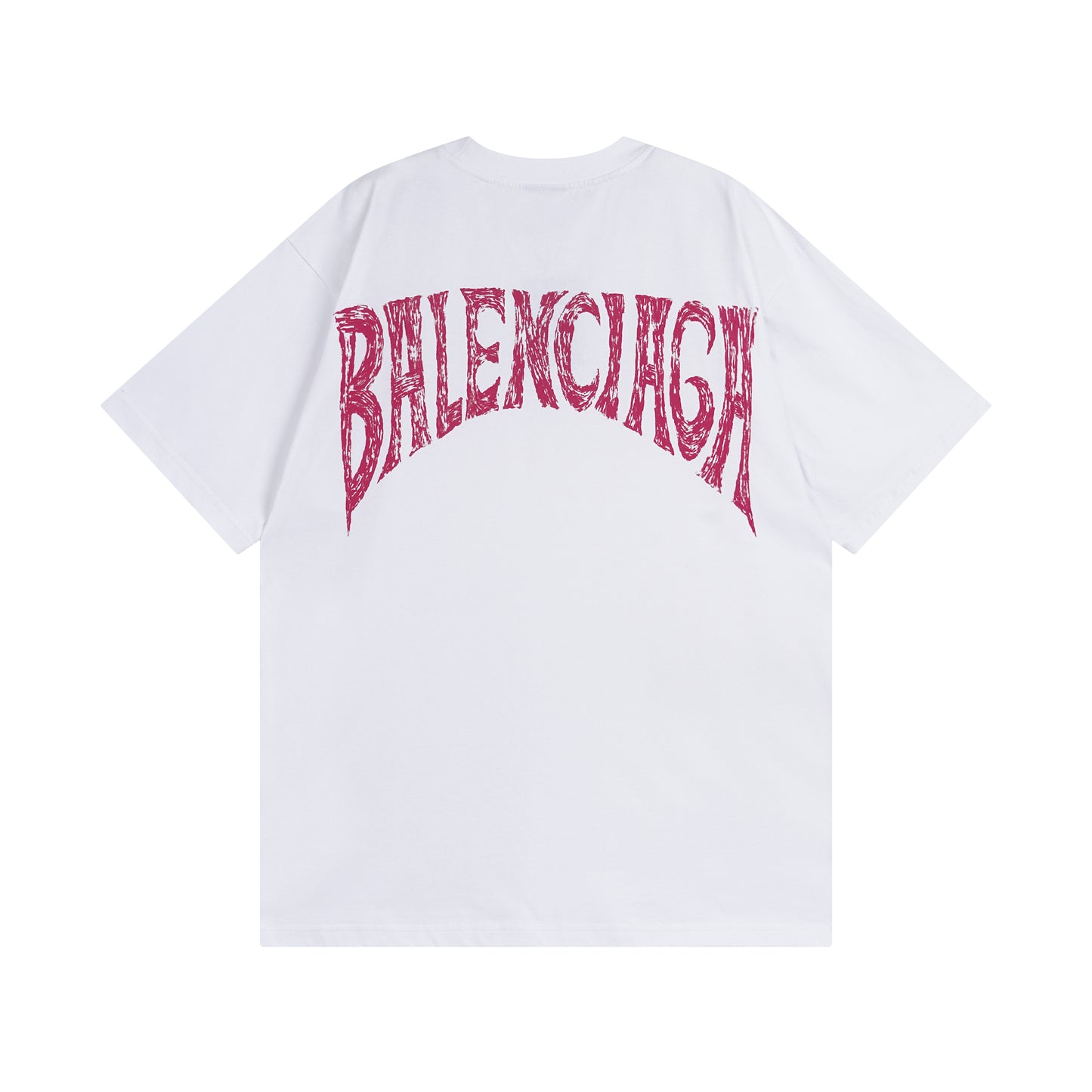 BALENCIAGA BACK WHITE AND PINK T-SHIRT