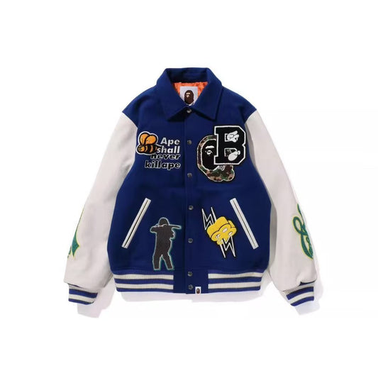 BAPE BLUE VARSITY JACKET