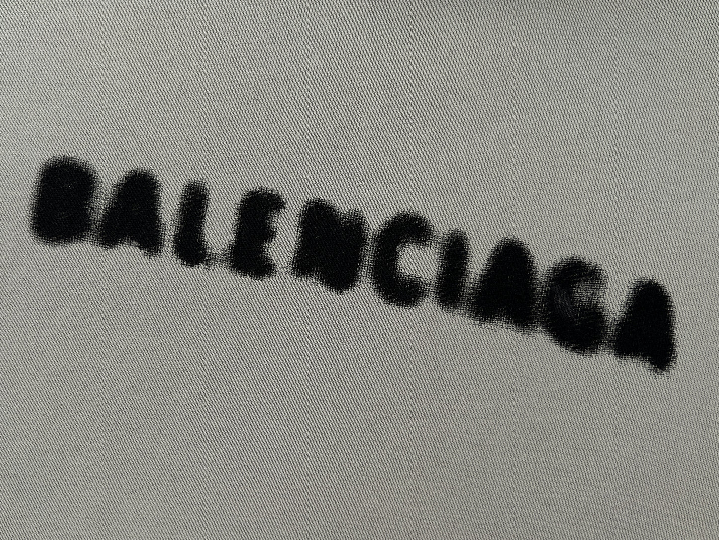 BALENCIAGA EXTRA LARGE GRAFITED LOGO GREY HOODIE