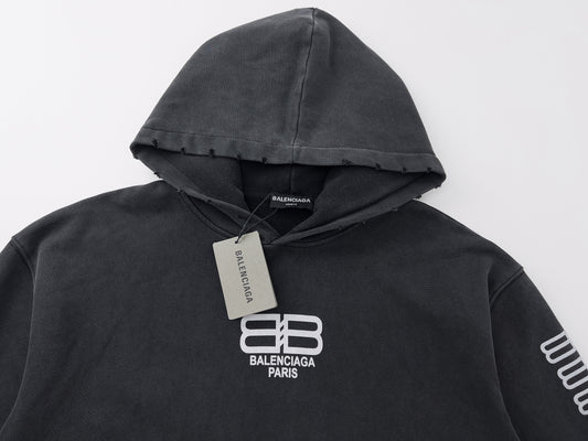 BALENCIAGA WASHED HOODIE BB