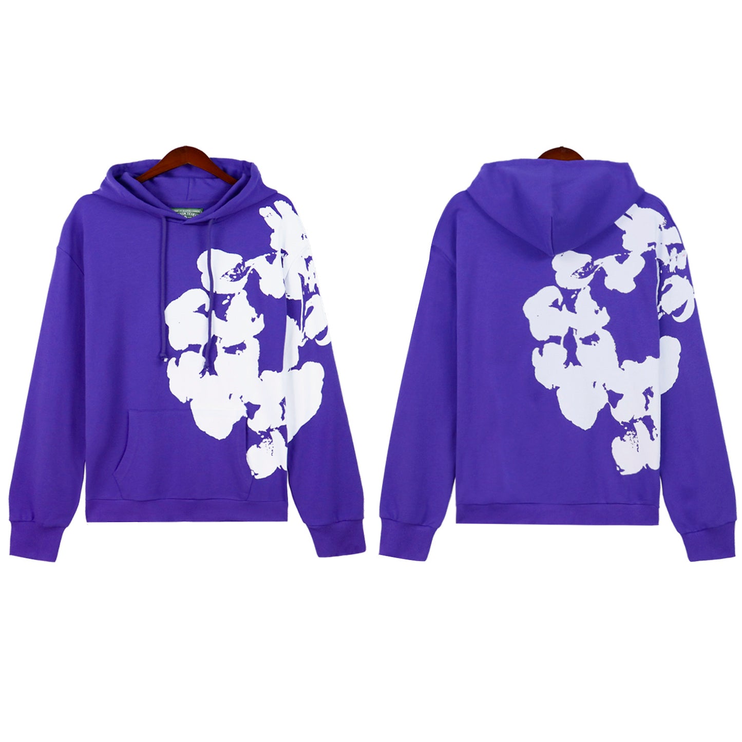 DENIM TEARS PURPLE HOODIE BIG COTTON WREATH