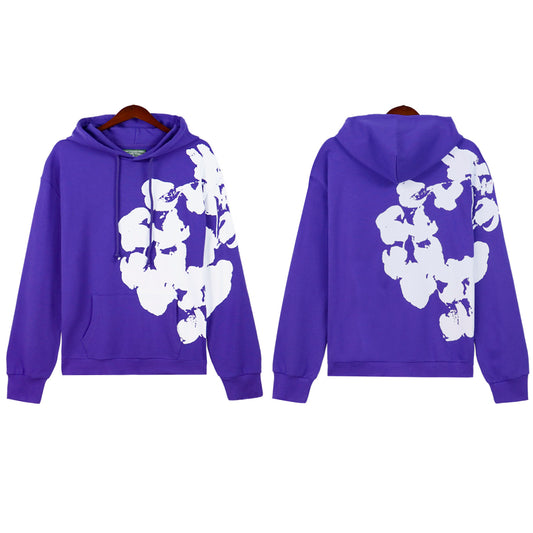 DENIM TEARS PURPLE HOODIE BIG COTTON WREATH