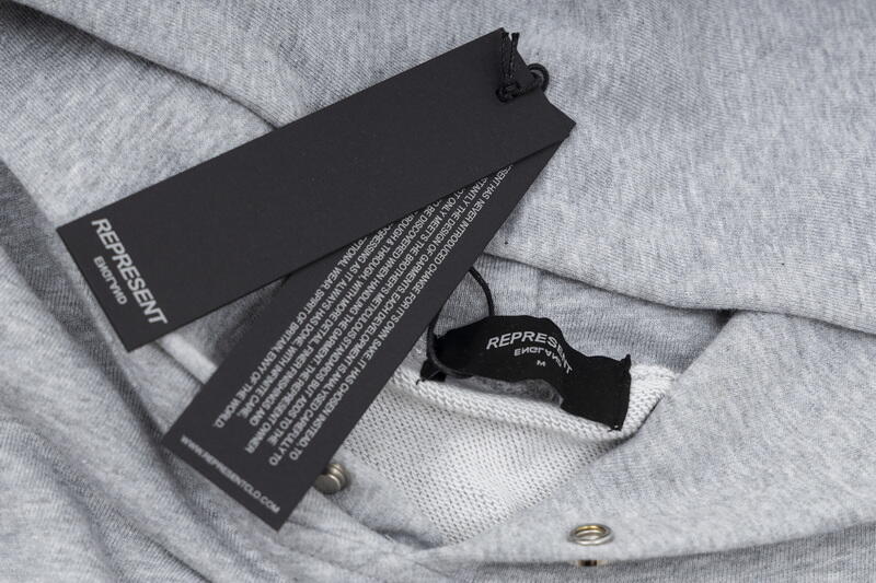 REPRESENT 247 GREY HOODIE