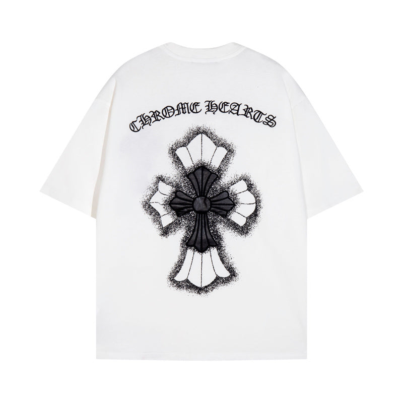 CHROME HEARTS FADE LOGO WHITE T-SHIRT