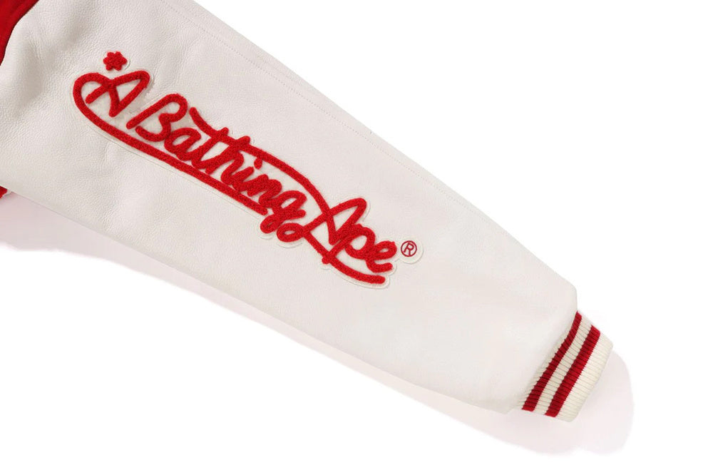 BAPE X COCACOLA RED VARSITY JACEKET