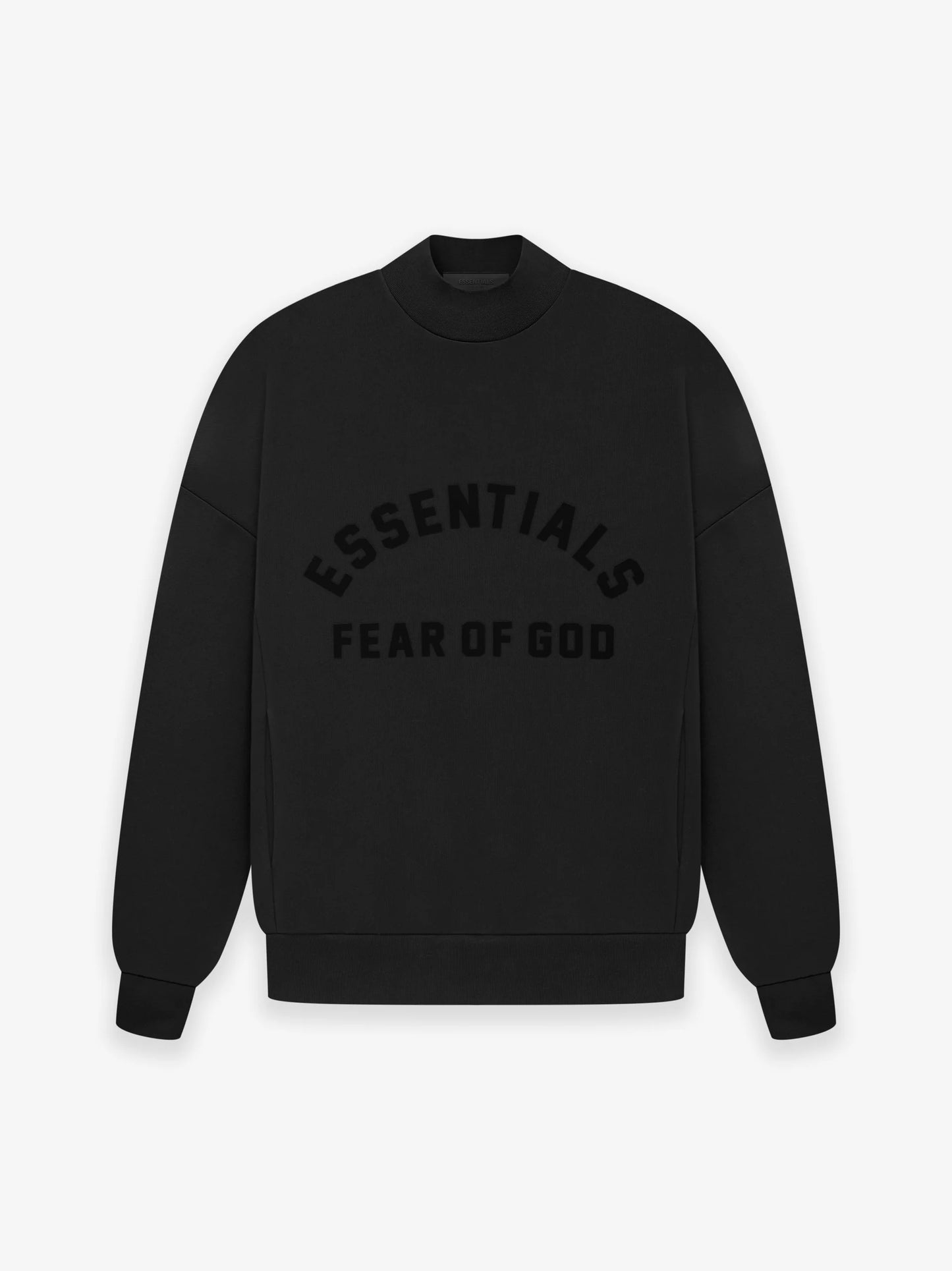 FEAR OF GODS ESSENTIALS HEAVY BLACK SWEATER
