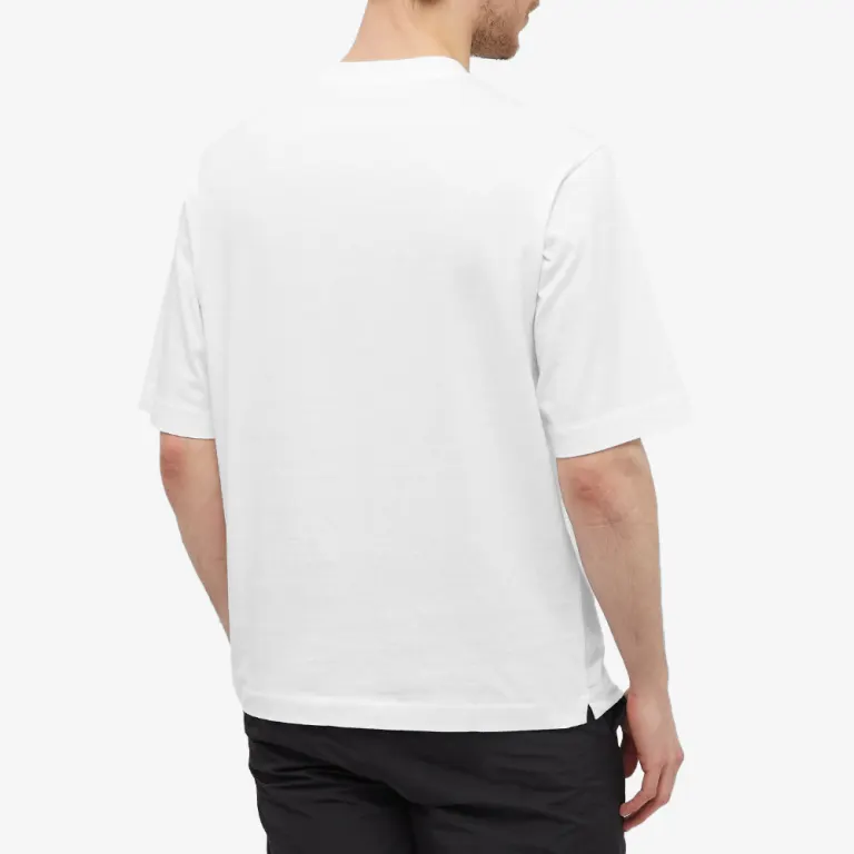 OFF WHITE SLANTED LOGO WHITE T-SHIRT