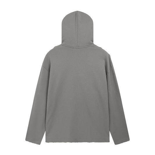 BALENCIAGA EXTRA LARGE PIXEL LOGO GREY HOODIE