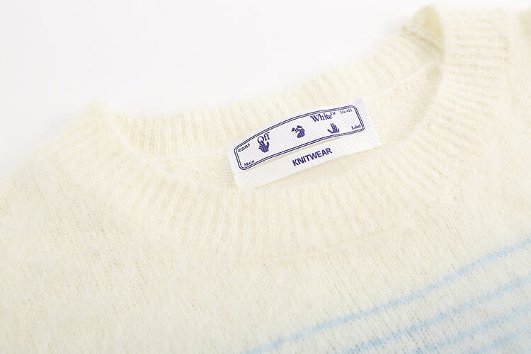 OFF WHITE BABY BLUE GRADIENT SWEATER
