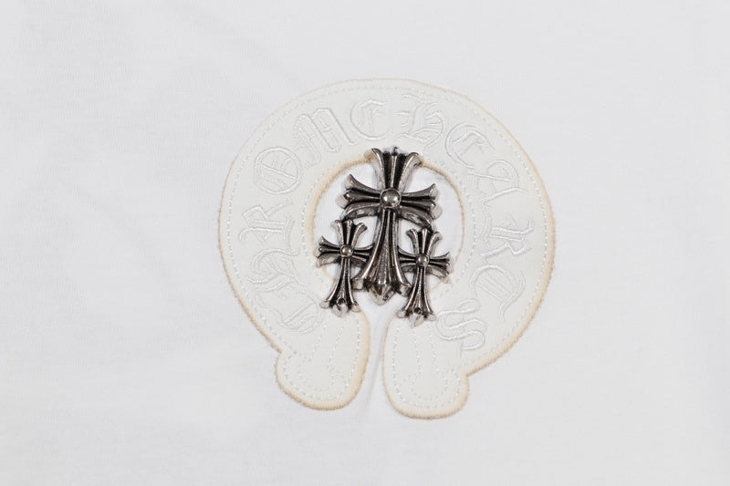 CHROME HEARTS RELIEVED LOGO WHITE T-SHIRT