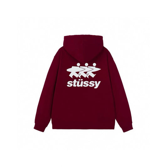 STUSSY SURFWALK RED HOODIE