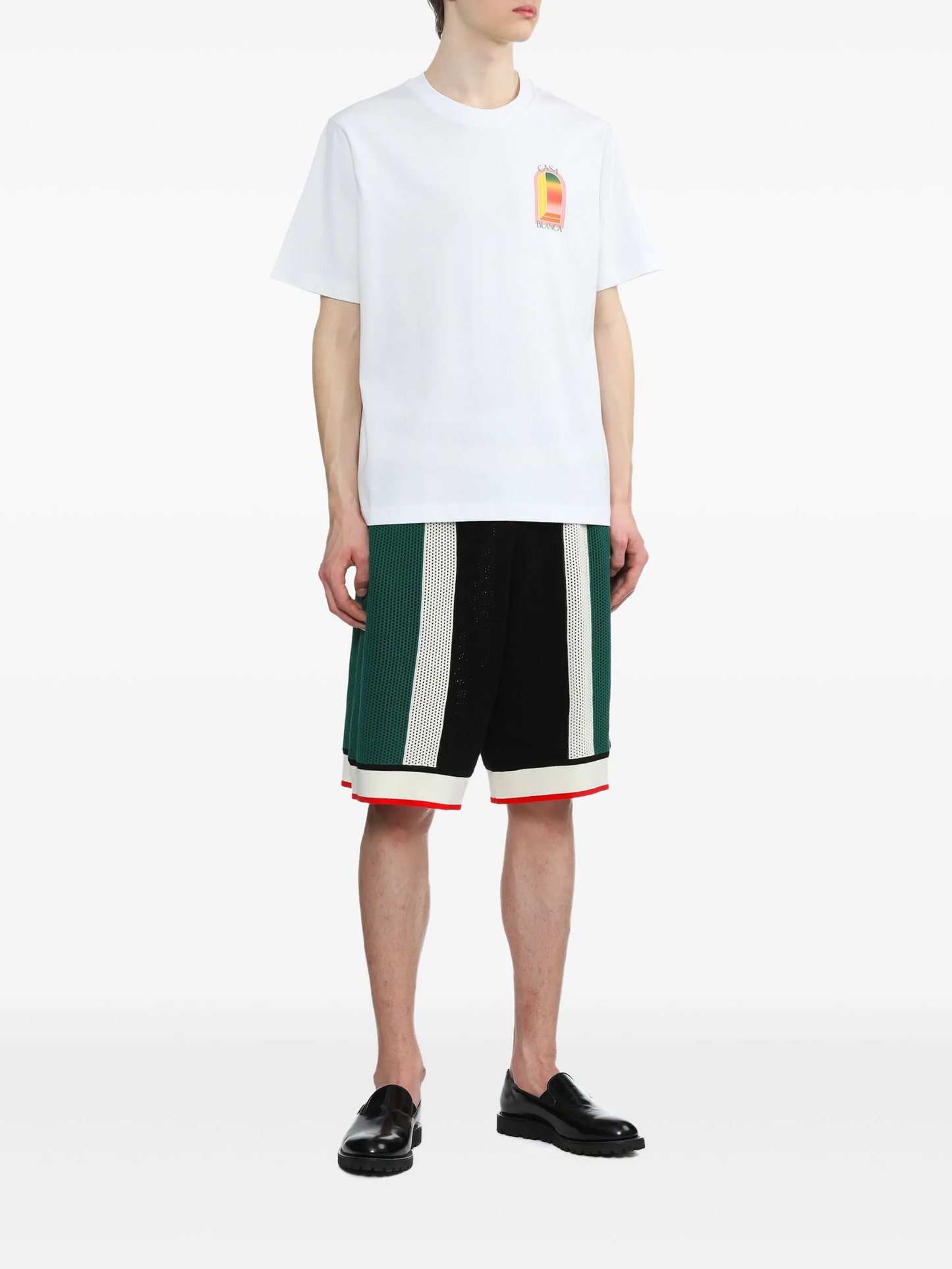CASABLANCA GRADIENT L ARCHE WHITE T-SHIRT