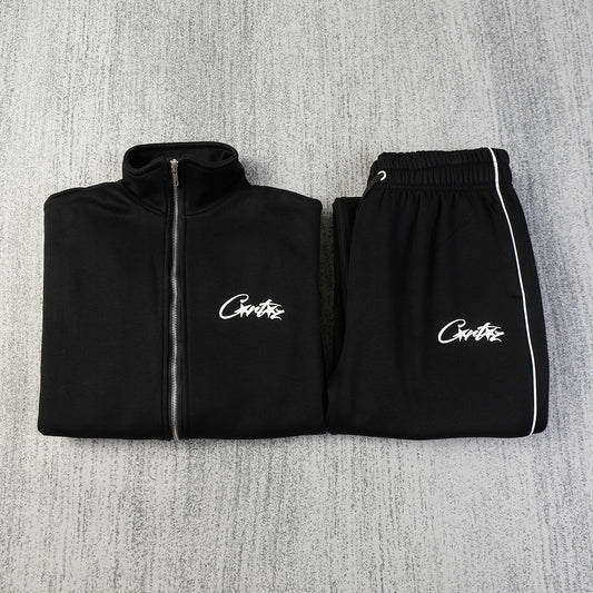 CORTEIZ BLACK AND WHITE TRACKSUIT