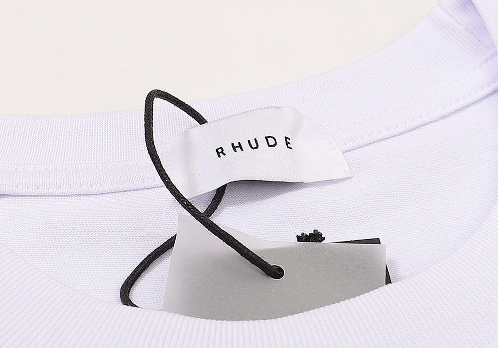 RHUDE COCONUT TREE WHITE T-SHIRT