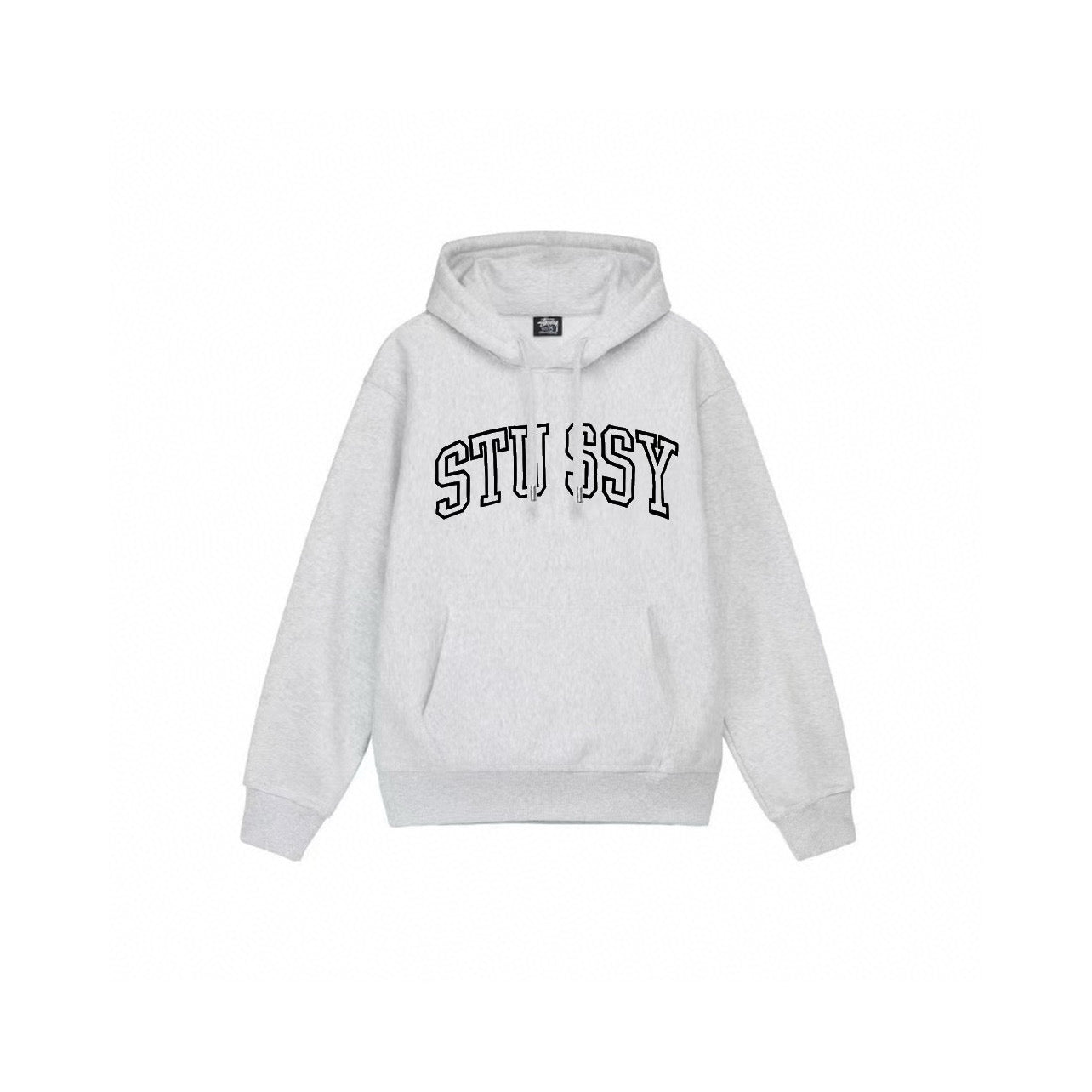 STUSSY ARCH GREY HOODIE