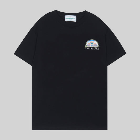 CASABLANCA VUE DE DAMAS BLACK T-SHIRT