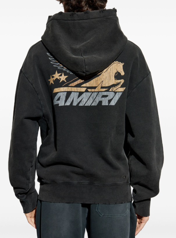AMIRI EAGLE GRAPHIC BLACK HOODIE