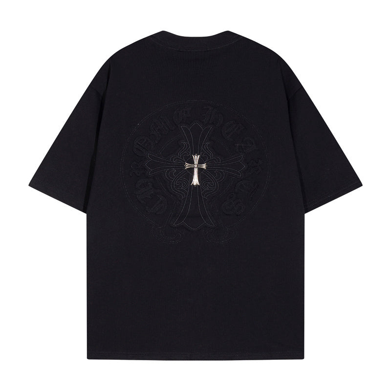 CHROME HEARTS RELIEVED LOGO BLACK T-SHIRT