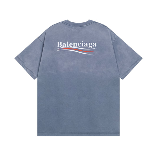 BALENCIAGA BASIC WASHED BABY BLUE T-SHIRT