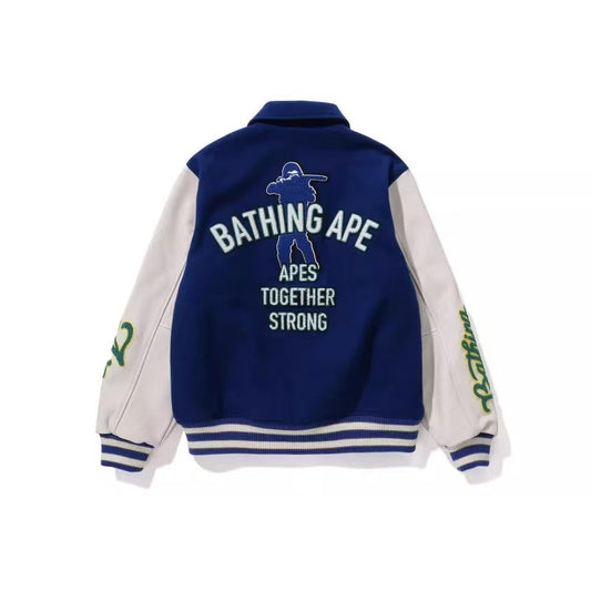 BAPE BLUE VARSITY JACKET