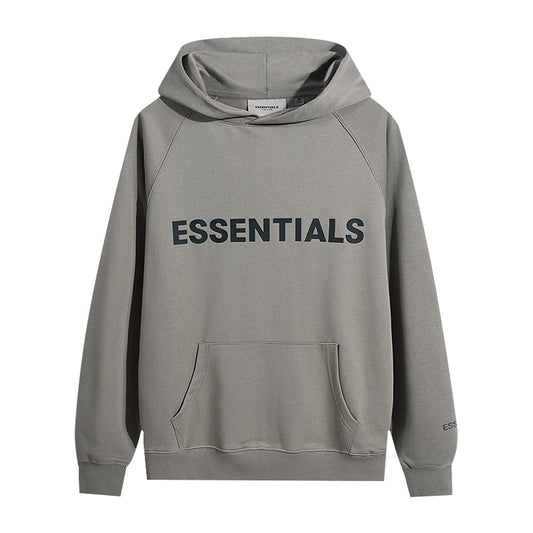 FEAR OF GODS ESSENTIALS APPLIQUE LOGO GREEN HOODIE