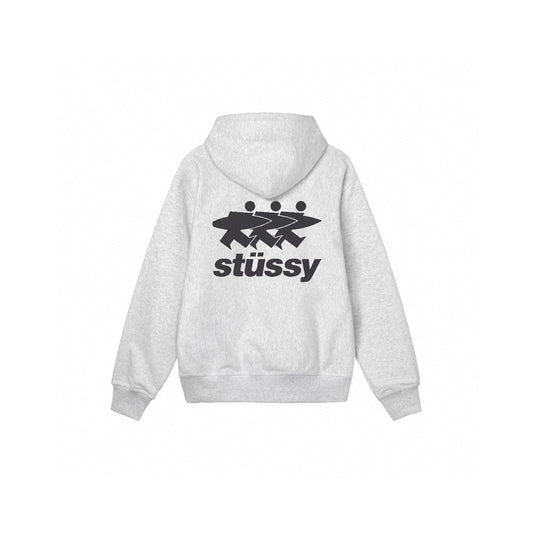 STUSSY SURFWALK GREY HOODIE