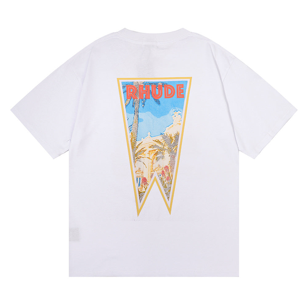 RHUDE COCONUT TREE WHITE T-SHIRT