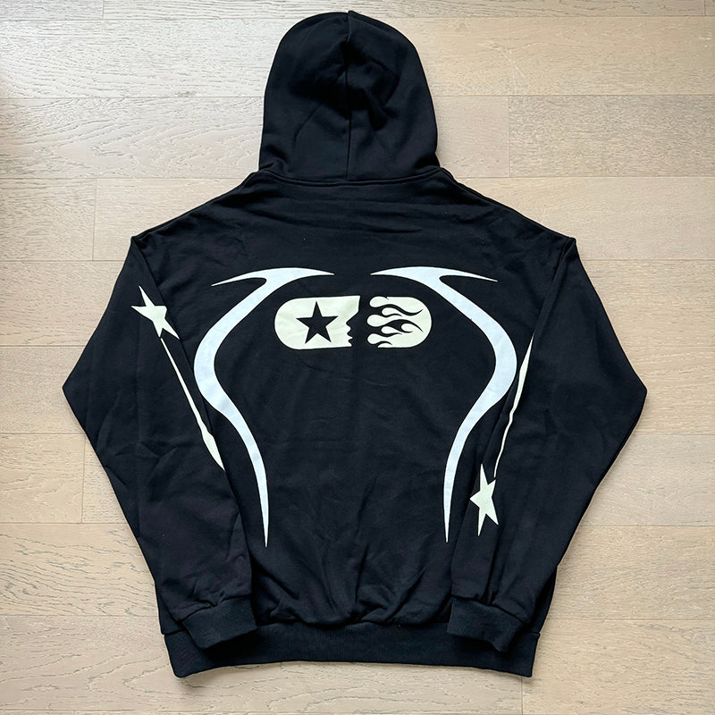 HELLSTAR WARM UP BLACK HOODIE