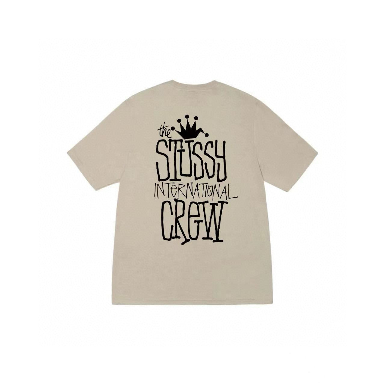 STUSSY THE CREW BEIGE T-SHIRT