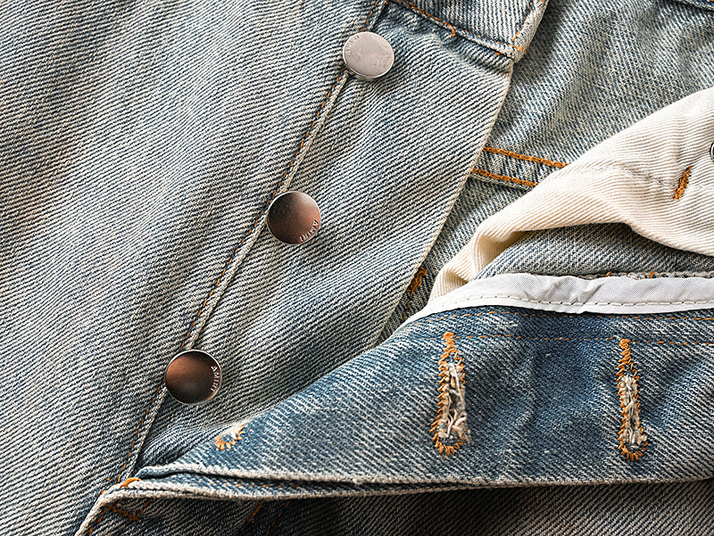 AMIRI CARPENTER STRAIGHT - LEG DISTRESSED JEANS