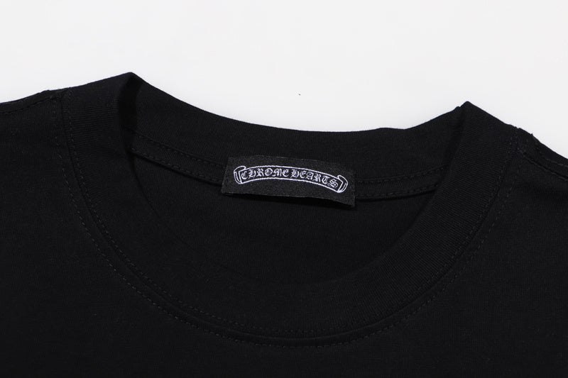 CHROME HEARTS RELIEVED LOGO BLACK T-SHIRT