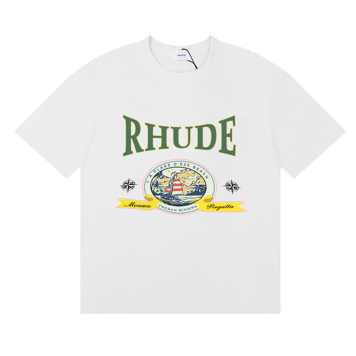 RHUDE MONACO REGATTA WHITE T-SHIRT