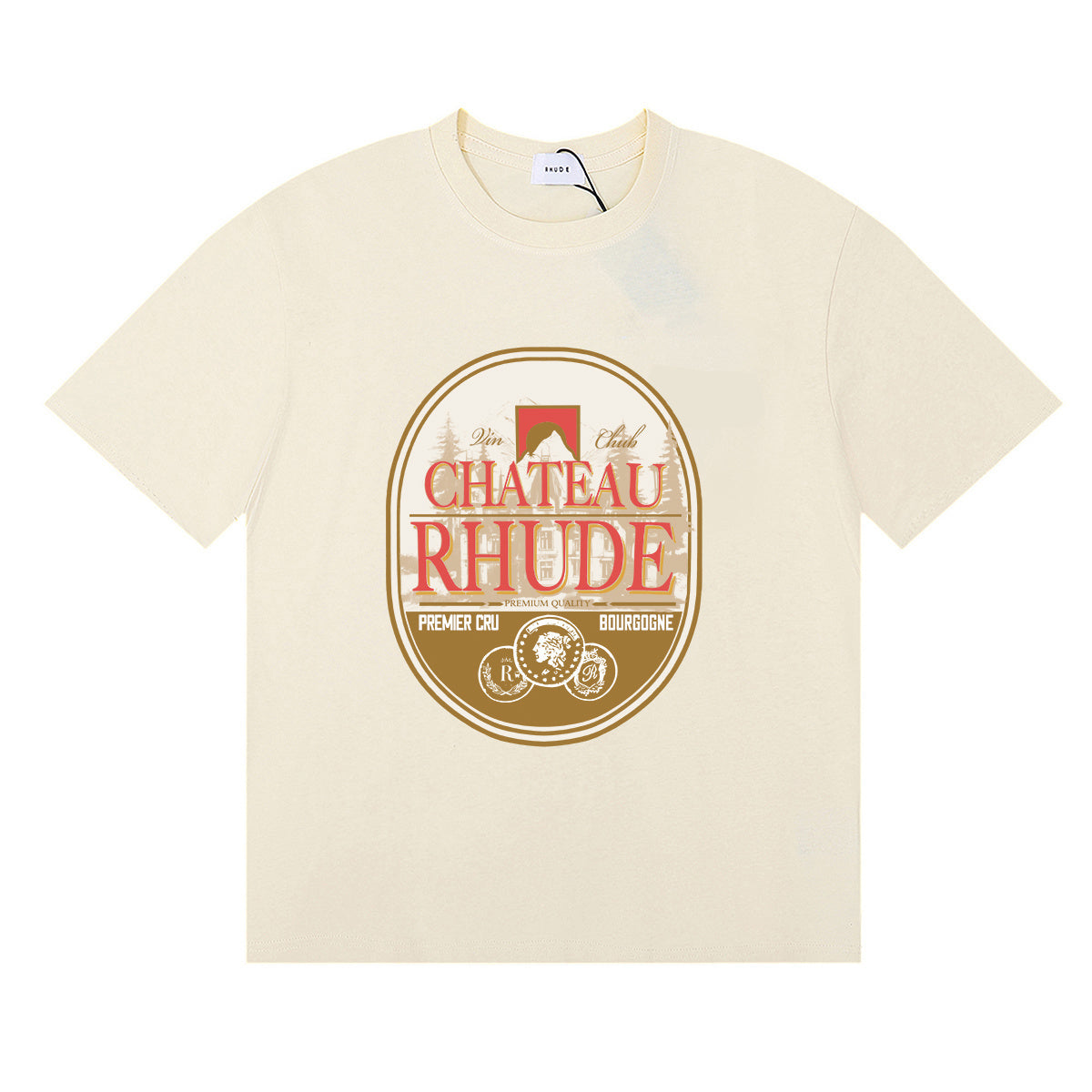 RHUDE CHATEAU BEIGE T-SHIRT